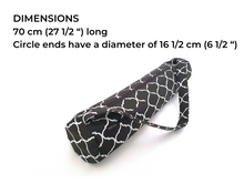 Load image into Gallery viewer, Handmade Yoga mat bag with zipper - black and white geometric fabric