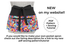 Load image into Gallery viewer, Six pocket apron - brown and black waist apron with zipper pocket