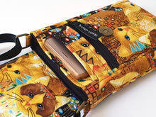 Load image into Gallery viewer, Cell phone purse for cat lover - cat mom fabric small crossbody bag