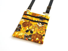 Load image into Gallery viewer, Small crossbody bag - cat print fabric zipper phone bag cat lover gift