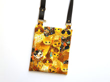 Load image into Gallery viewer, Small crossbody bag - cat print fabric zipper phone bag cat lover gift