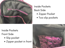 Load image into Gallery viewer, Handmade purple vegan leather backpack purse for women - faux leather