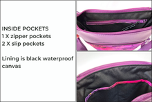 Load image into Gallery viewer, Purple marble print vegan faux leather small crossbody bag for women