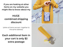 Load image into Gallery viewer, Am Yisrael Chai yellow ribbon hostage key fob wristlet keychain
