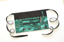 Load image into Gallery viewer, Green Geode Agate two zipper market apron for vendor craft show