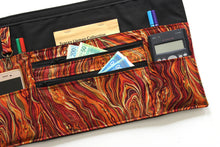 Load image into Gallery viewer, Orange marble two zipper market apron for vendor craft show