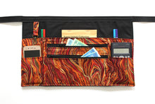 Load image into Gallery viewer, Orange marble two zipper market apron for vendor craft show