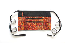 Load image into Gallery viewer, Orange marble two zipper market apron for vendor craft show
