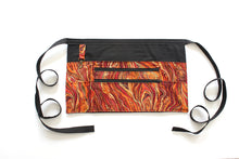 Load image into Gallery viewer, Orange marble two zipper market apron for vendor craft show