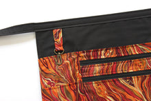 Load image into Gallery viewer, Orange marble two zipper market apron for vendor craft show