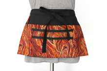 Load image into Gallery viewer, Orange marble two zipper market apron for vendor craft show