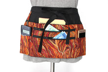 Load image into Gallery viewer, Orange marble two zipper market apron for vendor craft show