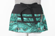 Load image into Gallery viewer, Green Geode Agate two zipper market apron for vendor craft show