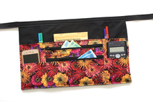 Load image into Gallery viewer, Pretty Floral Zinnia two zipper market apron for vendor craft show