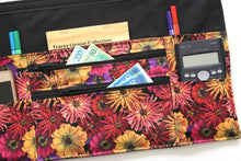 Load image into Gallery viewer, Pretty Floral Zinnia two zipper market apron for vendor craft show