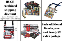 Load image into Gallery viewer, Small travel bag - icons of London double zipper crossbody bag