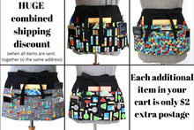 Load image into Gallery viewer, Science teacher apron with pockets - chemistry test tube print