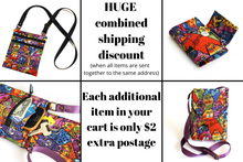 Load image into Gallery viewer, Minimalist crossbody cell phone purse for cat lover