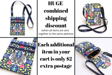 Load image into Gallery viewer, Zebra cell phone purse - phone bag - small crossbody / shoulder bag