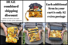 Load image into Gallery viewer, Cell phone purse for cat lover - cat mom fabric small crossbody bag