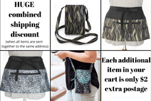 Load image into Gallery viewer, Six pocket apron - brown and black waist apron with zipper pocket