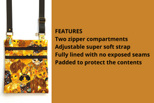 Load image into Gallery viewer, Small crossbody bag - cat print fabric zipper phone bag cat lover gift