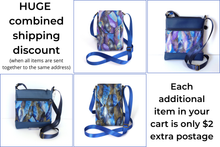 Load image into Gallery viewer, Blue fabric minimalist wallet - small card and cash wallet for women