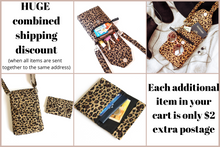 Load image into Gallery viewer, Cheetah minimalist wallet - leopard print fabric small vegan wallet