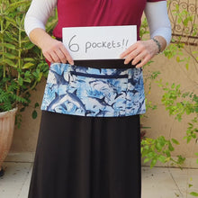 Load and play video in Gallery viewer, Teacher shark apron with pockets - six pocket apron with zipper pocket
