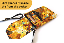 Load image into Gallery viewer, Cell phone purse for cat lover - cat mom fabric small crossbody bag