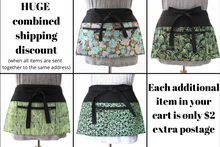 Load image into Gallery viewer, Leaf foliage half apron with pockets for vendor florist farmers market
