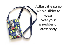 Load image into Gallery viewer, Zebra cell phone purse - phone bag - small crossbody / shoulder bag
