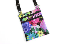 Load image into Gallery viewer, Small crossbody bag for women and teenage girls colorful flower fabric
