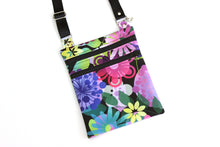 Load image into Gallery viewer, Small crossbody bag for women and teenage girls colorful flower fabric