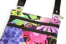Load image into Gallery viewer, Small crossbody bag for women and teenage girls colorful flower fabric