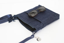 Load image into Gallery viewer, Blue denim purse - small crossbody bag for women and teenage girls