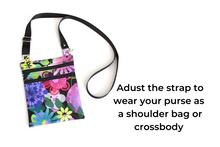 Load image into Gallery viewer, Small crossbody bag for women and teenage girls colorful flower fabric