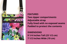 Load image into Gallery viewer, Small crossbody bag for women and teenage girls colorful flower fabric