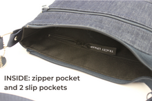 Load image into Gallery viewer, Blue denim purse - small crossbody bag for women and teenage girls