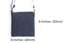 Load image into Gallery viewer, Blue denim purse - small crossbody bag for women and teenage girls