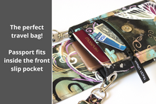 Load image into Gallery viewer, Phone bag with pockets for small everyday carry - butterfly fabric