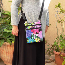 Load image into Gallery viewer, Small crossbody bag for women and teenage girls colorful flower fabric
