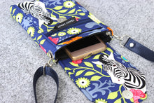 Load image into Gallery viewer, Zebra cell phone purse - phone bag - small crossbody / shoulder bag