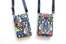 Load image into Gallery viewer, Zebra cell phone purse - phone bag - small crossbody / shoulder bag