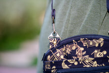 Load image into Gallery viewer, Black multi pocket small crossbody bag for women music lover - Tracey Lipman