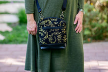 Load image into Gallery viewer, Black multi pocket small crossbody bag for women music lover - Tracey Lipman