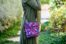 Load image into Gallery viewer, Purple multi pocket small crossbody bag for women - Tracey Lipman
