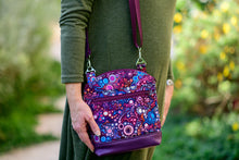 Load image into Gallery viewer, Purple multi pocket small crossbody bag for women - Tracey Lipman