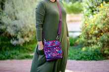 Load image into Gallery viewer, Purple multi pocket small crossbody bag for women - Tracey Lipman