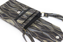 Load image into Gallery viewer, Black cell phone bag with adjustable strap -small crossbody / shoulder bag